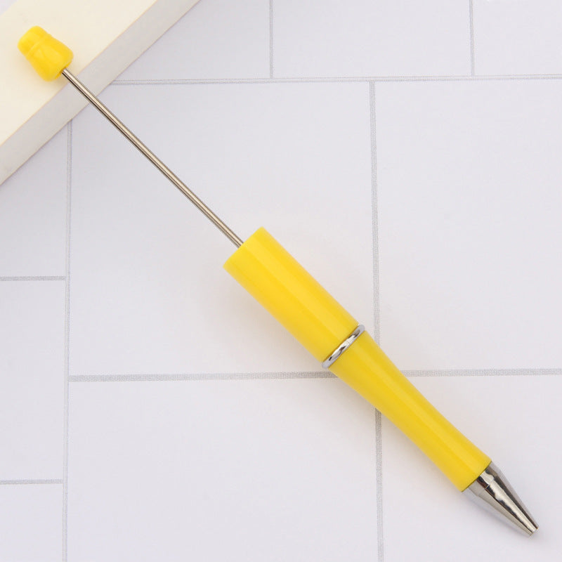 Beaded pen wholesale - diy creative cute beaded ballpoint pen - uv electroplated beaded pen - tri-color gradient beaded pen
