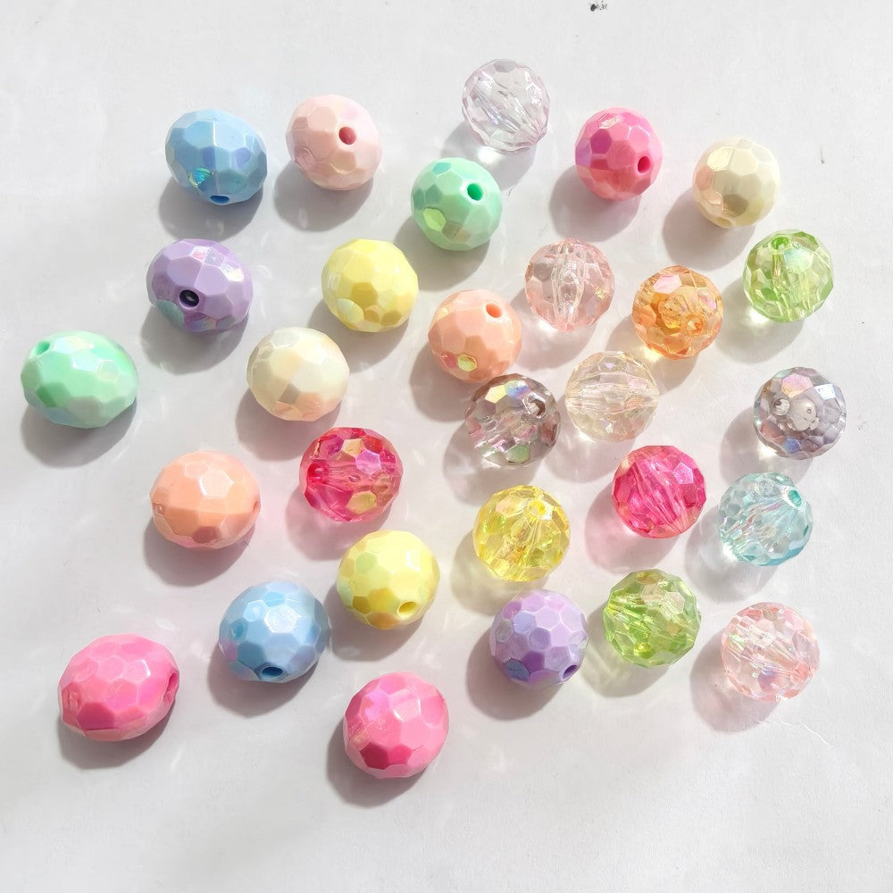Transparent solid color faceted fantasy football beads globe beads colorful lamp beads diy bag bracelet bracelet car hanging accessories