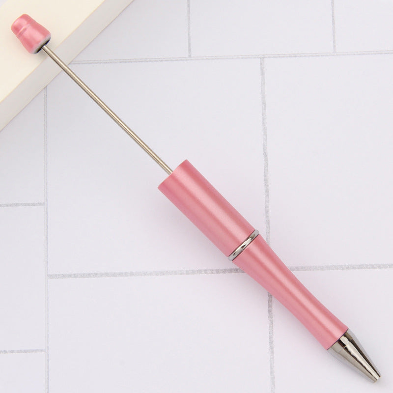 Beaded pen wholesale - diy creative cute beaded ballpoint pen - uv electroplated beaded pen - tri-color gradient beaded pen