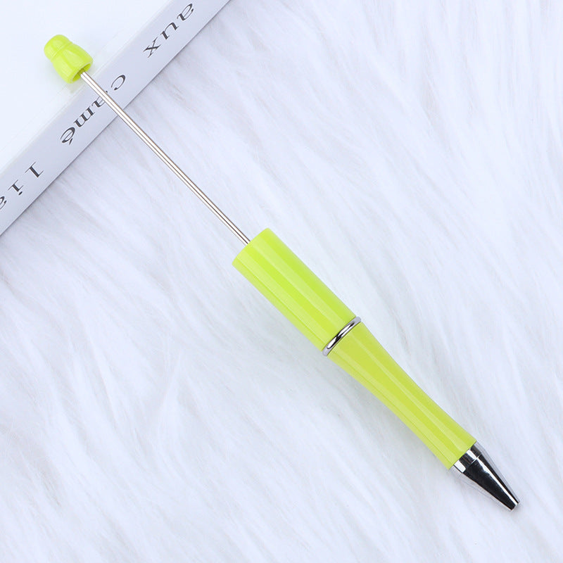 Beaded pen wholesale - diy creative cute beaded ballpoint pen - uv electroplated beaded pen - tri-color gradient beaded pen