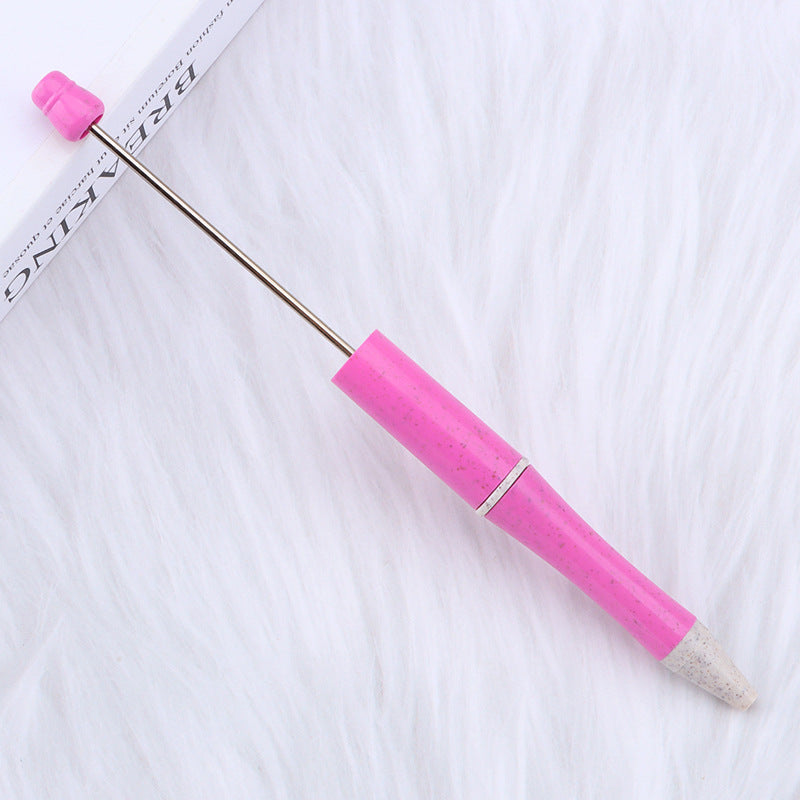 Beaded pen wholesale - diy creative cute beaded ballpoint pen - uv electroplated beaded pen - tri-color gradient beaded pen