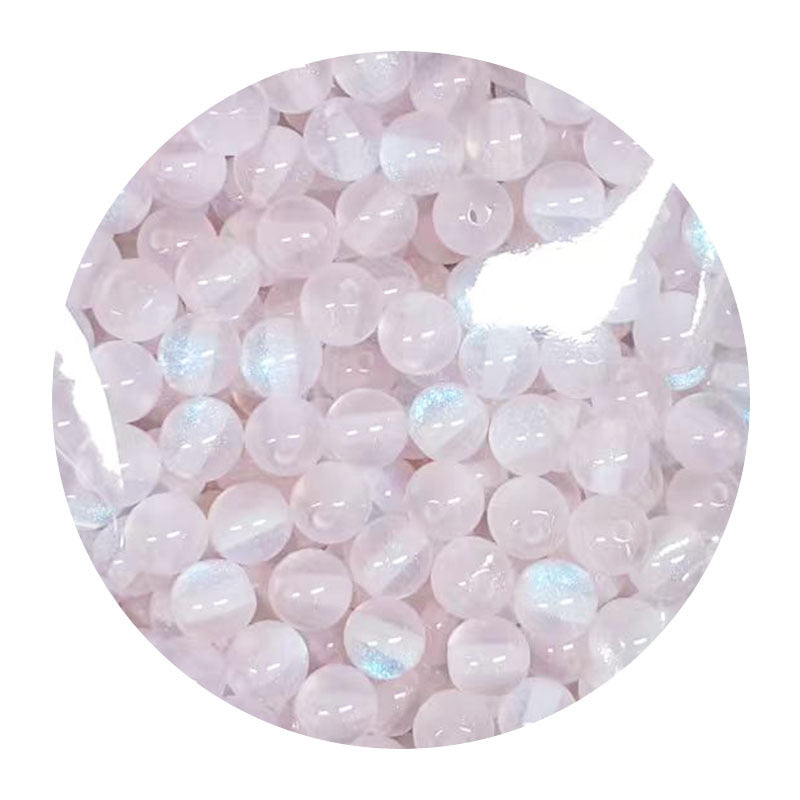 Starry sky fine glitter resin straight hole round beads cat eye acrylic beads diy earrings bracelet beaded necklace handmade accessories