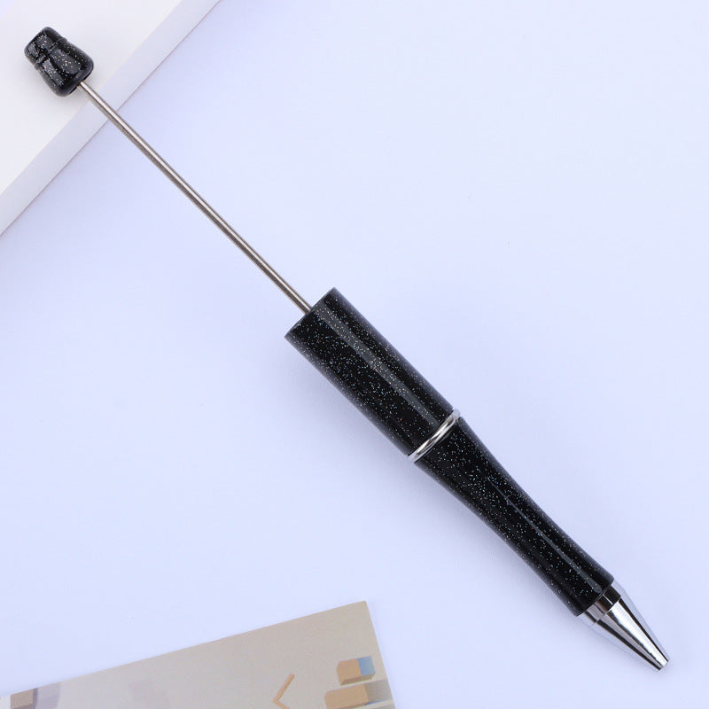 Beaded pen wholesale - diy creative cute beaded ballpoint pen - uv electroplated beaded pen - tri-color gradient beaded pen