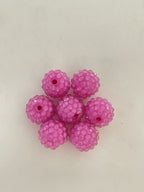 New 16mm 20mm resin rhinestone ball loose beads diy bracelet phone chain keychain necklace pendant beading accessories