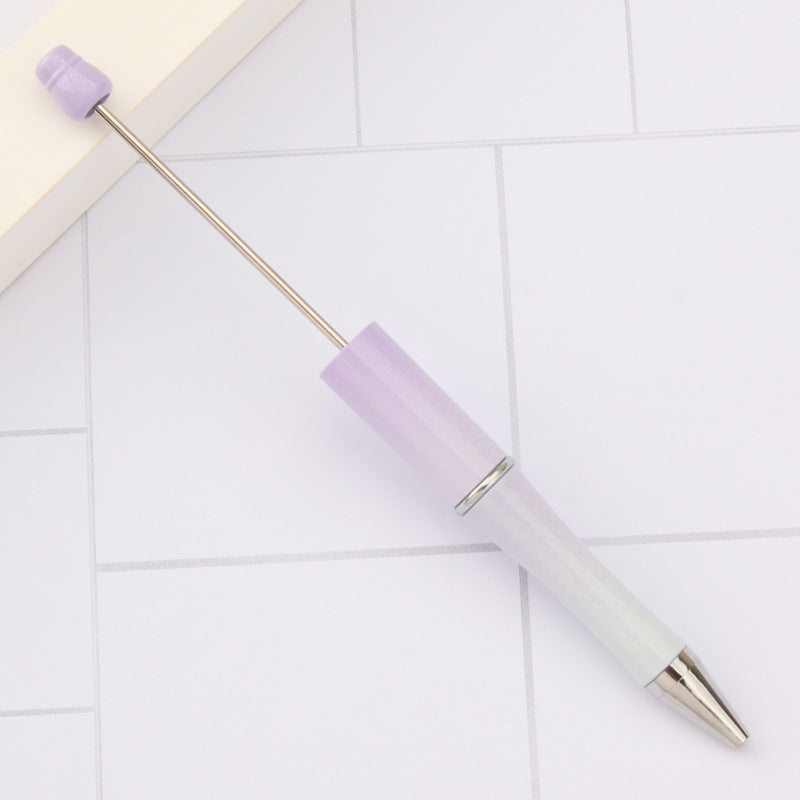 Beaded pen wholesale - diy creative cute beaded ballpoint pen - uv electroplated beaded pen - tri-color gradient beaded pen