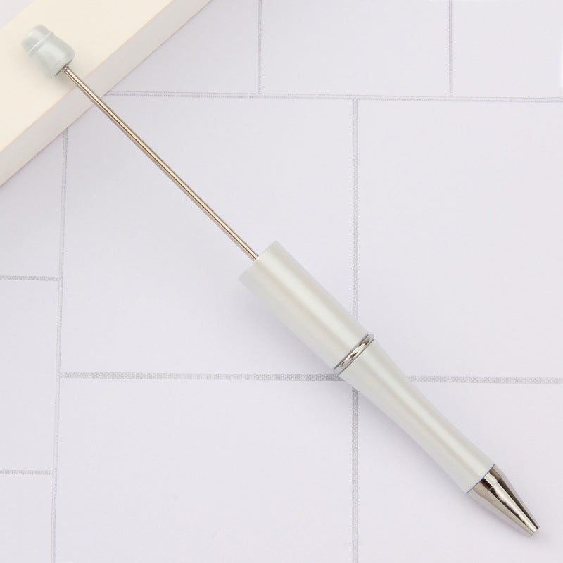 Beaded pen wholesale - diy creative cute beaded ballpoint pen - uv electroplated beaded pen - tri-color gradient beaded pen