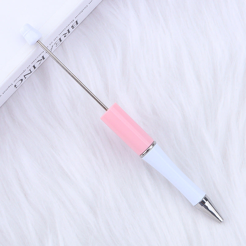 Beaded pen wholesale - diy creative cute beaded ballpoint pen - uv electroplated beaded pen - tri-color gradient beaded pen