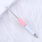Beaded pen wholesale - diy creative cute beaded ballpoint pen - uv electroplated beaded pen - tri-color gradient beaded pen