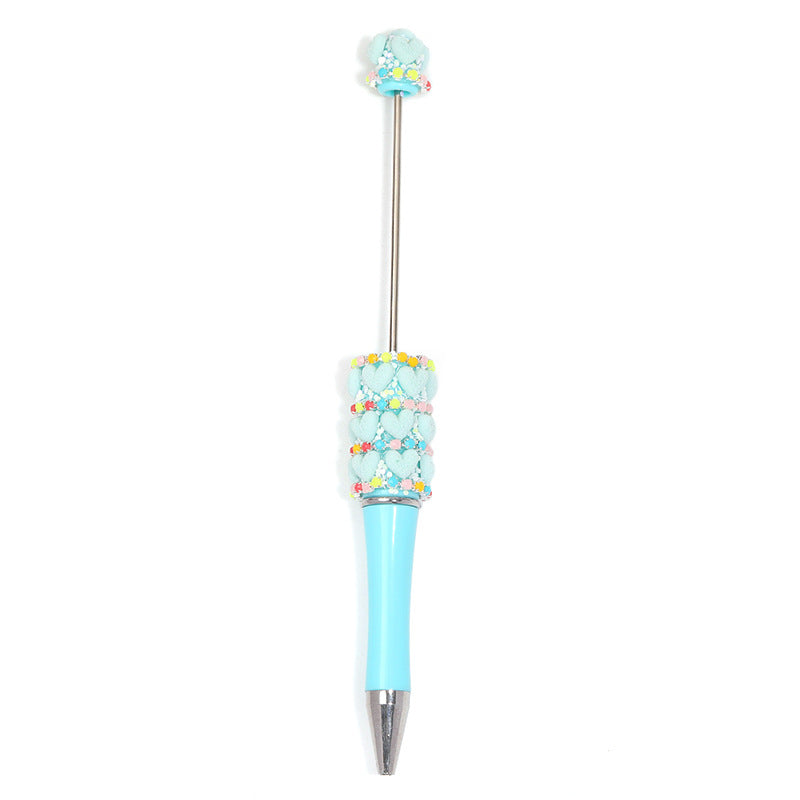 New Korean‑Style Full‑Rhinestone Ballpoint Pen, Luxury Heavy‑Duty Inlaid Rhinestone Kawaii Bead Guka Pen, High‑Aesthetic DIY Beaded Pen