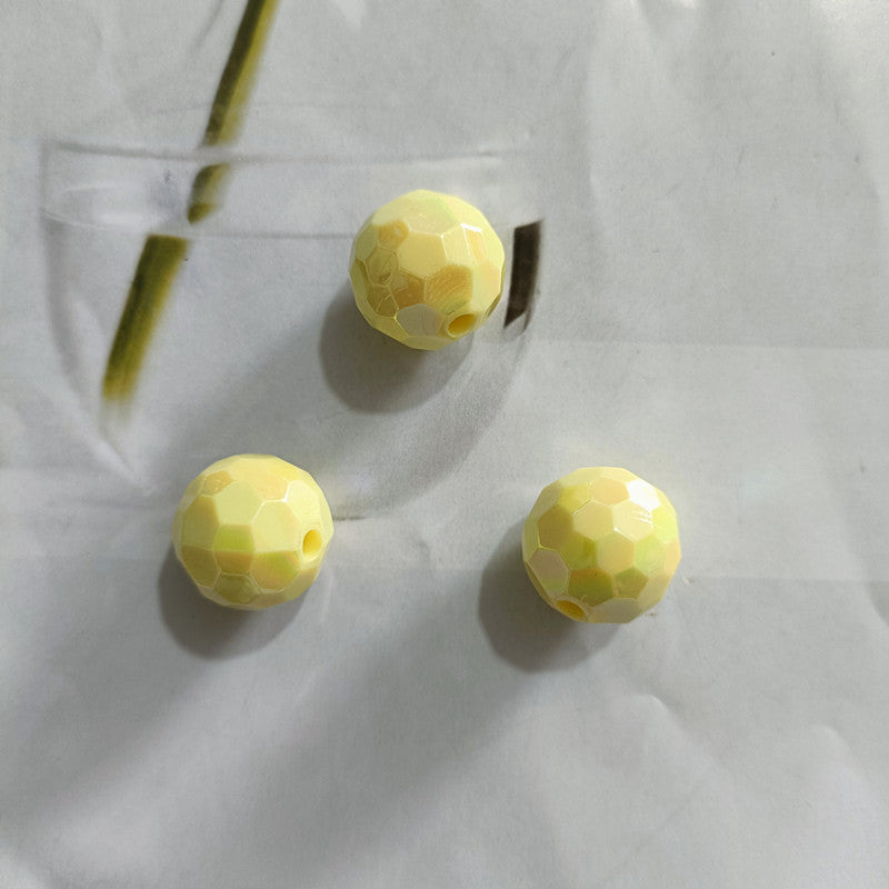 Transparent solid color faceted fantasy football beads globe beads colorful lamp beads diy bag bracelet bracelet car hanging accessories