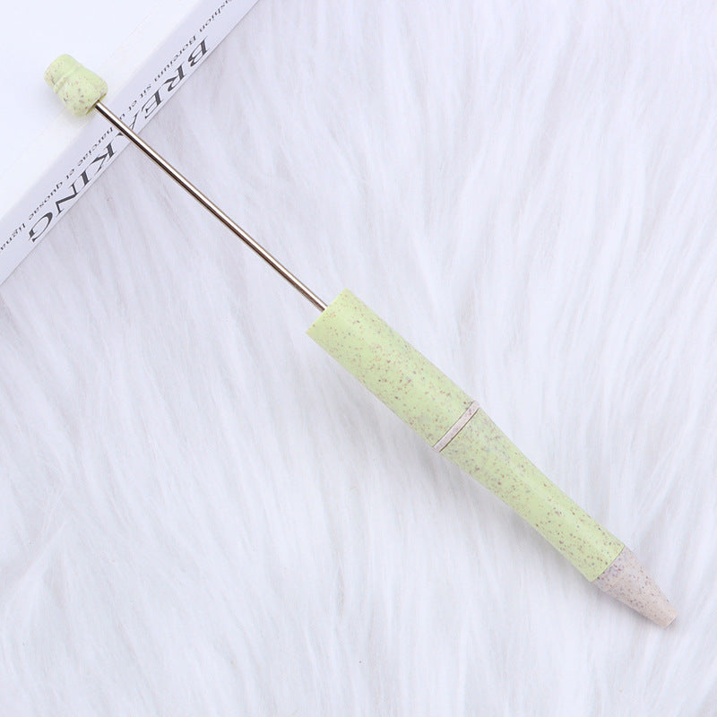 Beaded pen wholesale - diy creative cute beaded ballpoint pen - uv electroplated beaded pen - tri-color gradient beaded pen