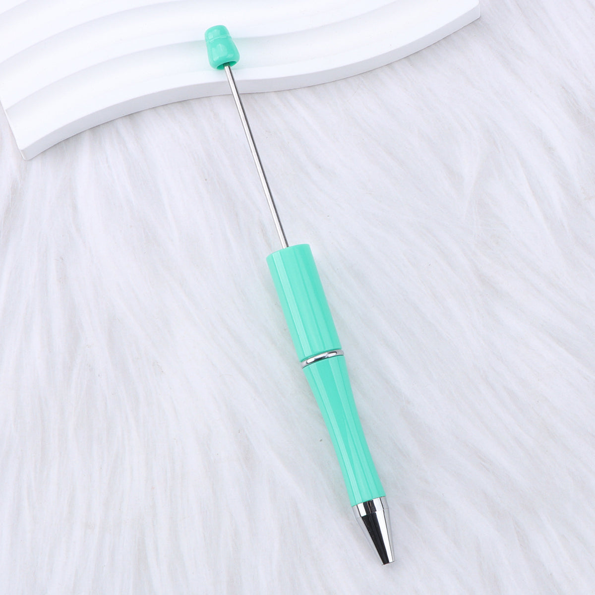 Beaded pen wholesale - diy creative cute beaded ballpoint pen - uv electroplated beaded pen - tri-color gradient beaded pen