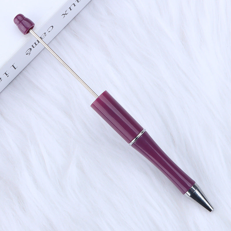 Beaded pen wholesale - diy creative cute beaded ballpoint pen - uv electroplated beaded pen - tri-color gradient beaded pen