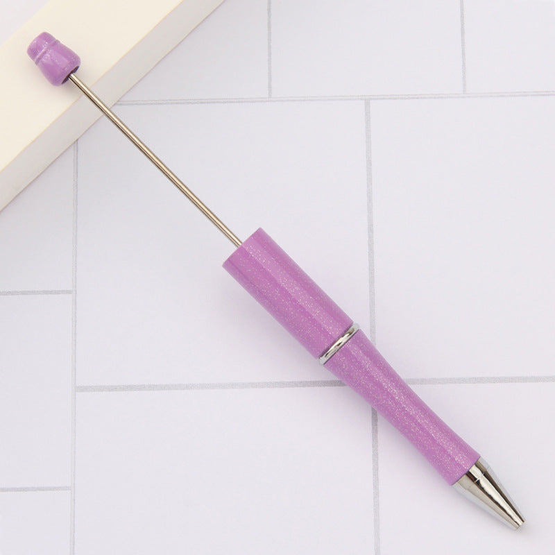 Beaded pen wholesale - diy creative cute beaded ballpoint pen - uv electroplated beaded pen - tri-color gradient beaded pen