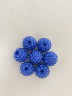 New 16mm 20mm resin rhinestone ball loose beads diy bracelet phone chain keychain necklace pendant beading accessories