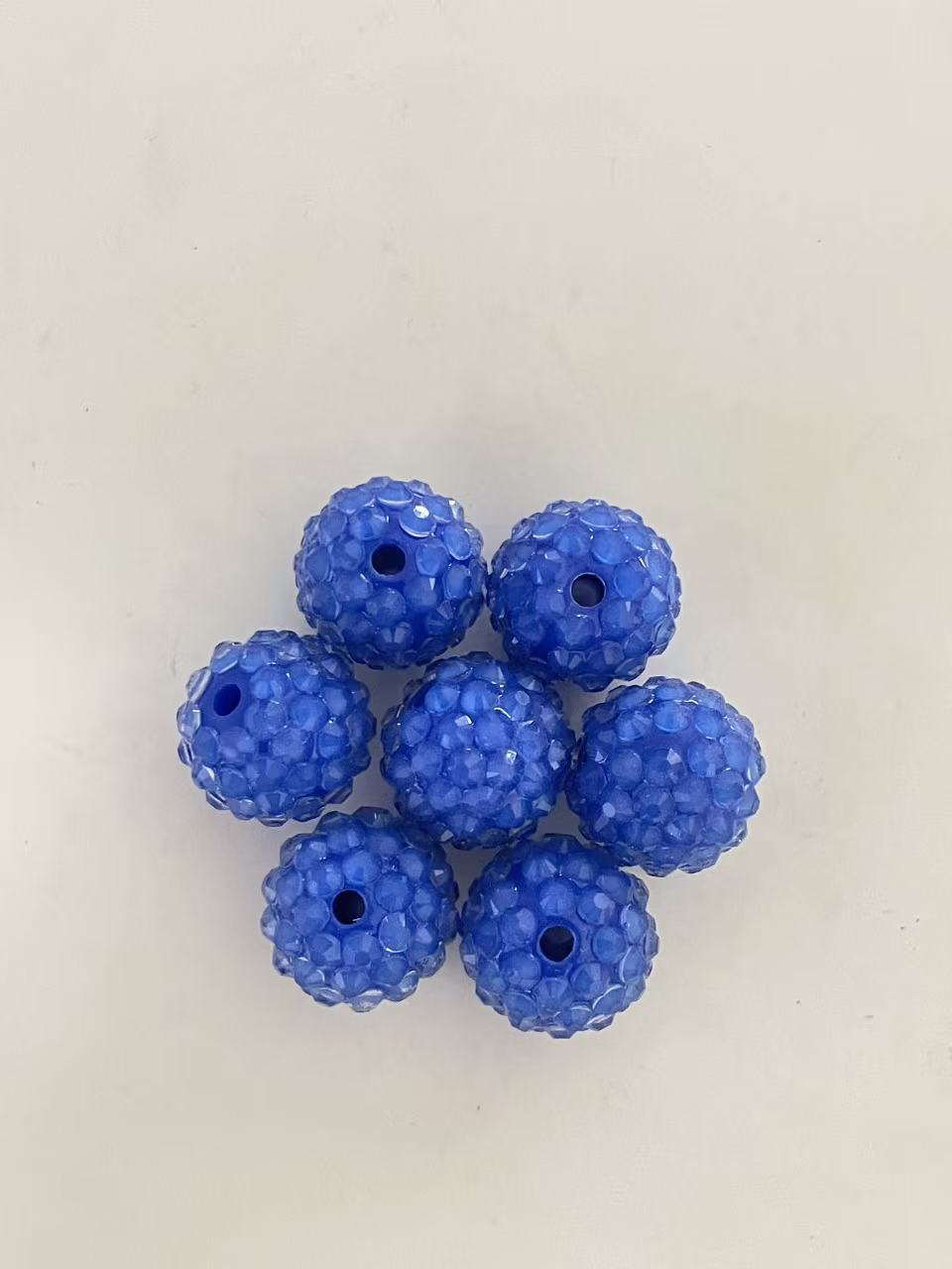 New 16mm 20mm resin rhinestone ball loose beads diy bracelet phone chain keychain necklace pendant beading accessories
