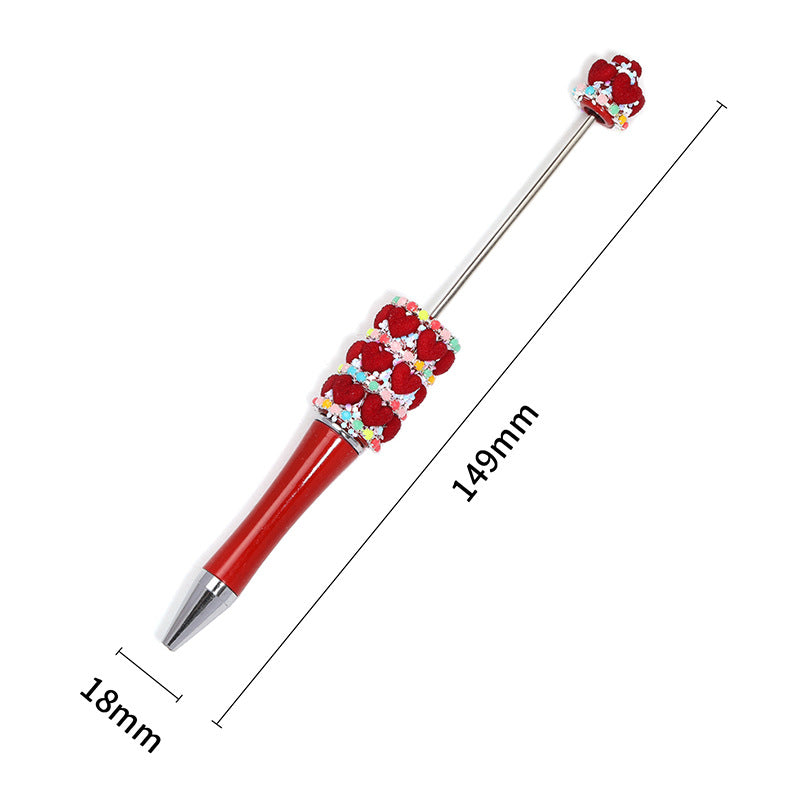 New Korean‑Style Full‑Rhinestone Ballpoint Pen, Luxury Heavy‑Duty Inlaid Rhinestone Kawaii Bead Guka Pen, High‑Aesthetic DIY Beaded Pen