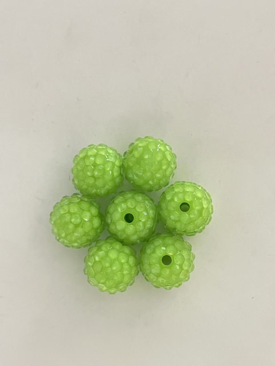 New 16mm 20mm resin rhinestone ball loose beads diy bracelet phone chain keychain necklace pendant beading accessories