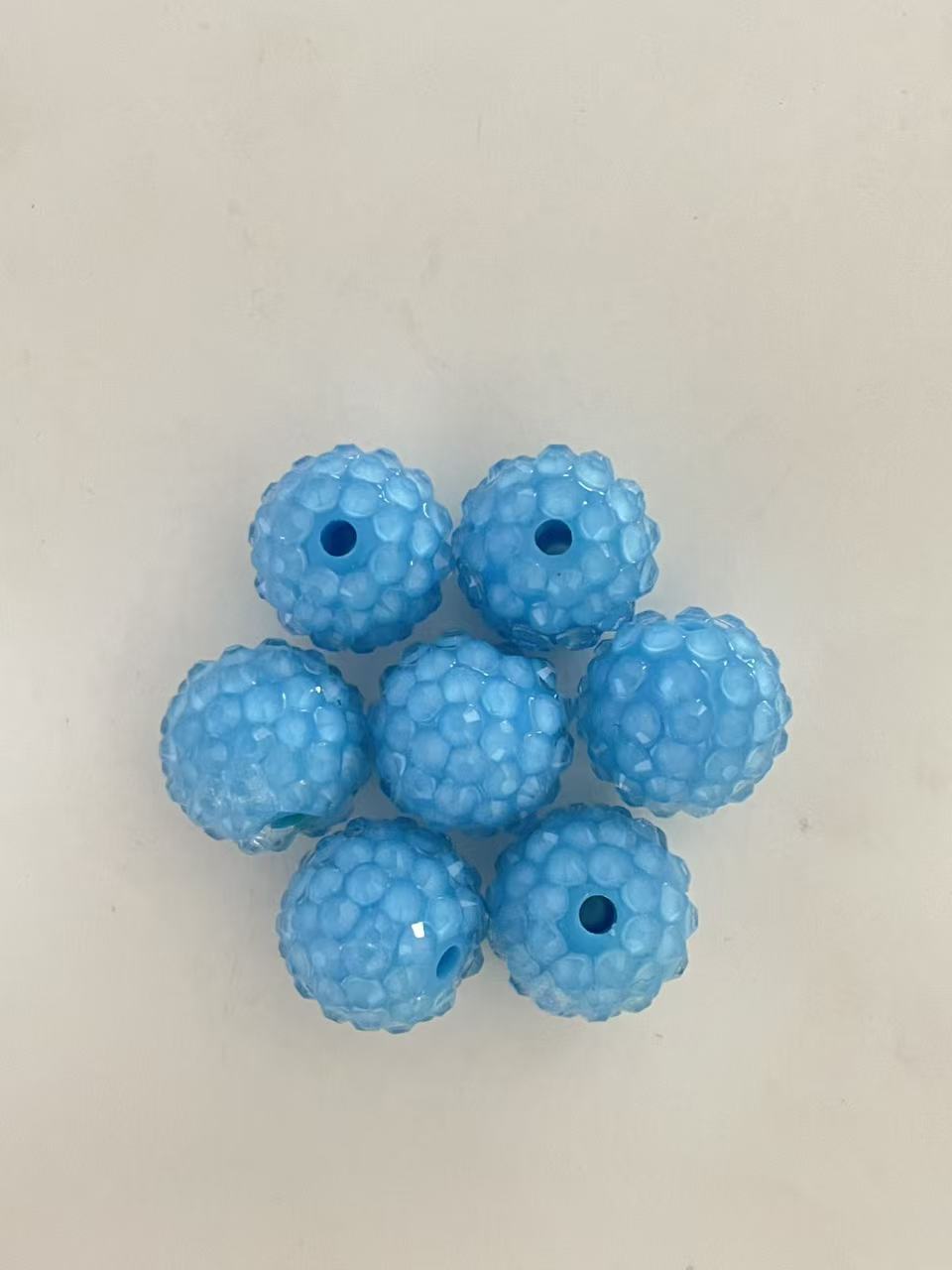 New 16mm 20mm resin rhinestone ball loose beads diy bracelet phone chain keychain necklace pendant beading accessories