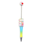 New Korean‑Style Full‑Rhinestone Ballpoint Pen, Luxury Heavy‑Duty Inlaid Rhinestone Kawaii Bead Guka Pen, High‑Aesthetic DIY Beaded Pen