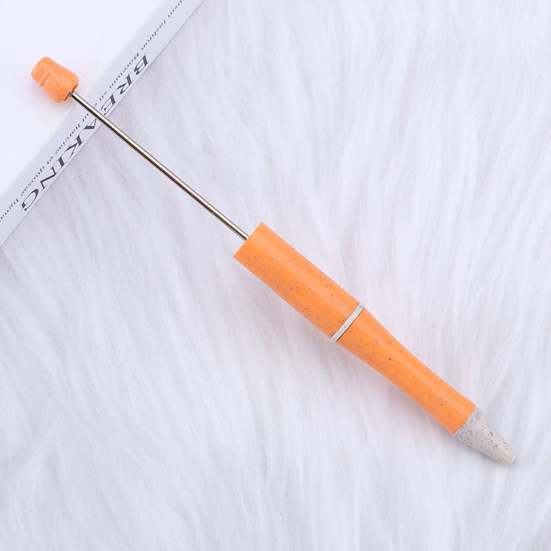 Beaded pen wholesale - diy creative cute beaded ballpoint pen - uv electroplated beaded pen - tri-color gradient beaded pen