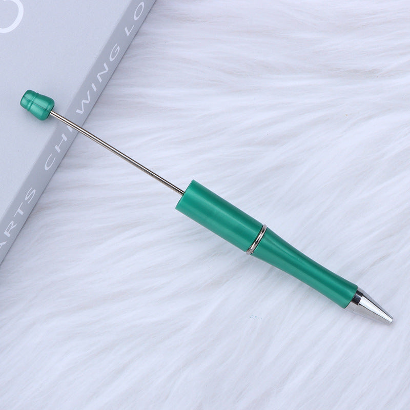 Beaded pen wholesale - diy creative cute beaded ballpoint pen - uv electroplated beaded pen - tri-color gradient beaded pen
