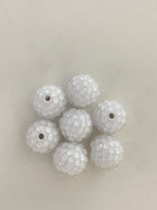New 16mm 20mm resin rhinestone ball loose beads diy bracelet phone chain keychain necklace pendant beading accessories