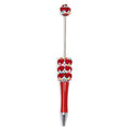 New Korean‑Style Full‑Rhinestone Ballpoint Pen, Luxury Heavy‑Duty Inlaid Rhinestone Kawaii Bead Guka Pen, High‑Aesthetic DIY Beaded Pen