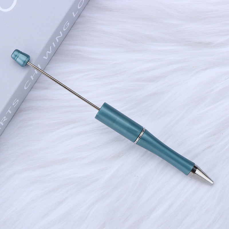 Beaded pen wholesale - diy creative cute beaded ballpoint pen - uv electroplated beaded pen - tri-color gradient beaded pen