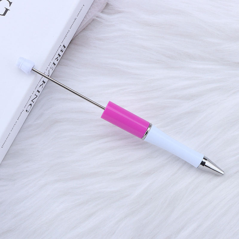 Beaded pen wholesale - diy creative cute beaded ballpoint pen - uv electroplated beaded pen - tri-color gradient beaded pen