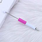 Beaded pen wholesale - diy creative cute beaded ballpoint pen - uv electroplated beaded pen - tri-color gradient beaded pen