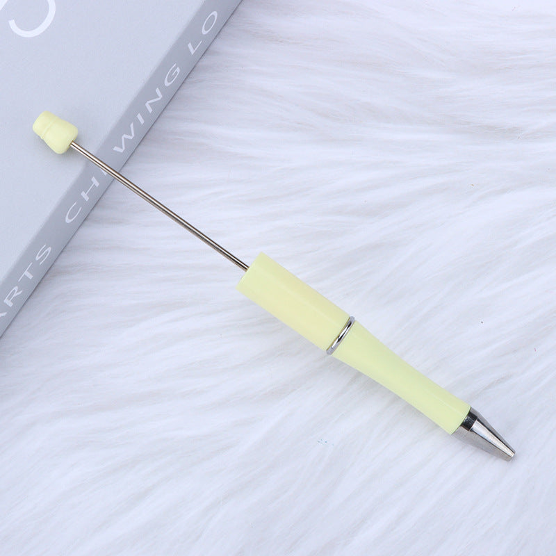 Beaded pen wholesale - diy creative cute beaded ballpoint pen - uv electroplated beaded pen - tri-color gradient beaded pen
