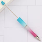 Beaded pen wholesale - diy creative cute beaded ballpoint pen - uv electroplated beaded pen - tri-color gradient beaded pen