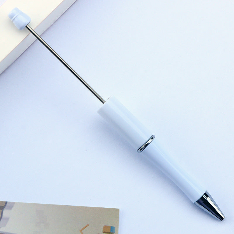Beaded pen wholesale - diy creative cute beaded ballpoint pen - uv electroplated beaded pen - tri-color gradient beaded pen