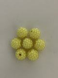 New 16mm 20mm resin rhinestone ball loose beads diy bracelet phone chain keychain necklace pendant beading accessories