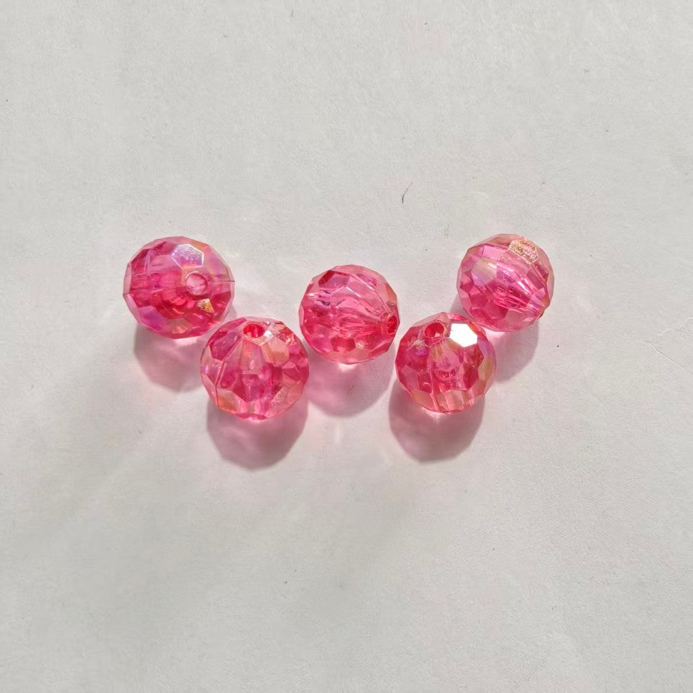 Transparent solid color faceted fantasy football beads globe beads colorful lamp beads diy bag bracelet bracelet car hanging accessories