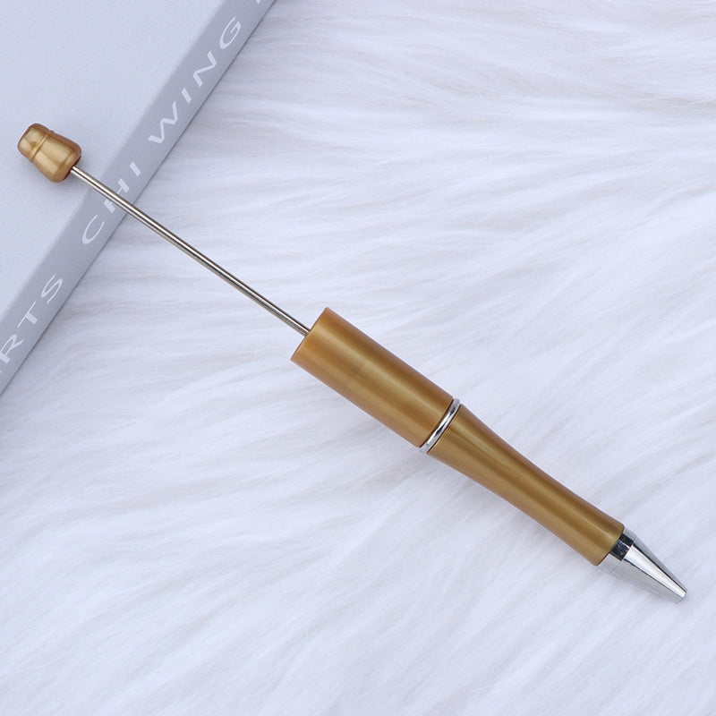 Beaded pen wholesale - diy creative cute beaded ballpoint pen - uv electroplated beaded pen - tri-color gradient beaded pen