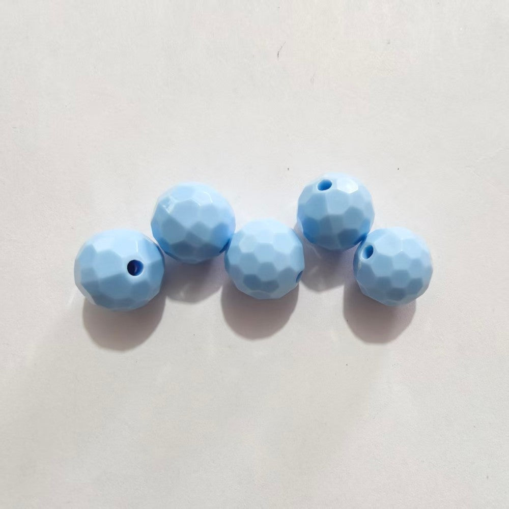 Transparent solid color faceted fantasy football beads globe beads colorful lamp beads diy bag bracelet bracelet car hanging accessories