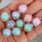 Uv plated disco beads 16mm earth beads sugar heart beads middle beads round beads diy jewelry accessories acrylic beading material