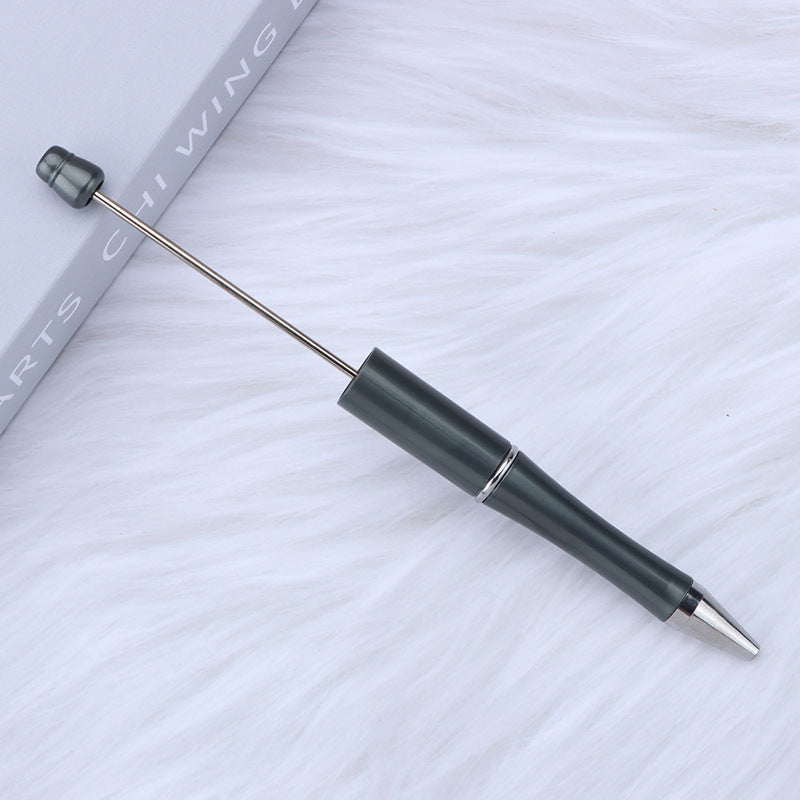 Beaded pen wholesale - diy creative cute beaded ballpoint pen - uv electroplated beaded pen - tri-color gradient beaded pen