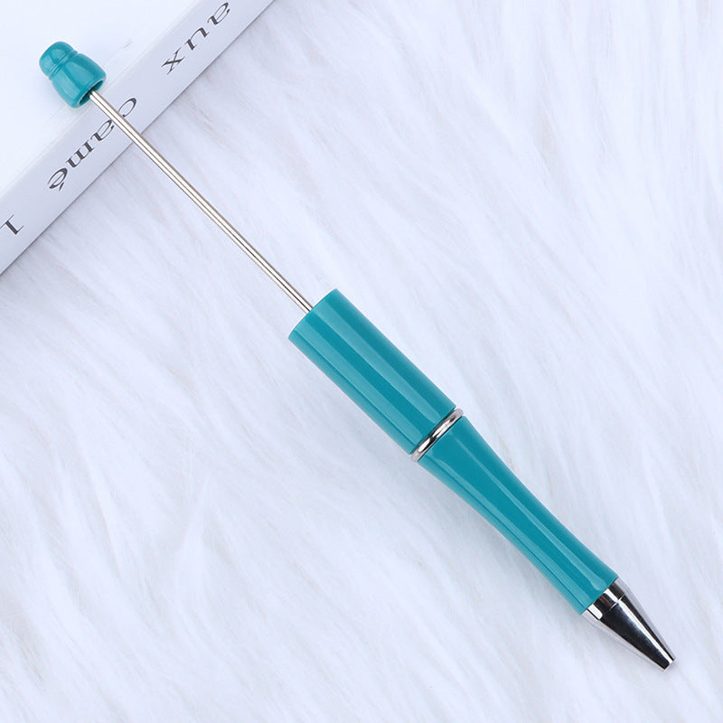 Beaded pen wholesale - diy creative cute beaded ballpoint pen - uv electroplated beaded pen - tri-color gradient beaded pen