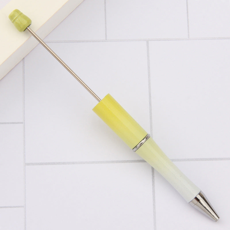 Beaded pen wholesale - diy creative cute beaded ballpoint pen - uv electroplated beaded pen - tri-color gradient beaded pen