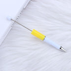 Beaded pen wholesale - diy creative cute beaded ballpoint pen - uv electroplated beaded pen - tri-color gradient beaded pen