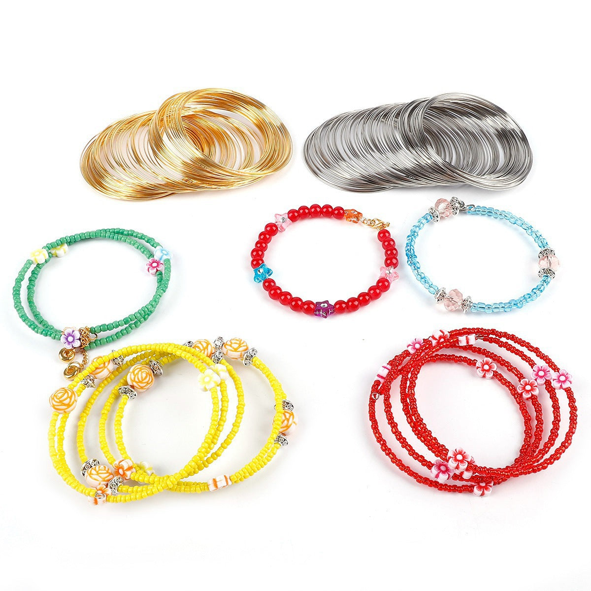 Diy handmade jewelry accessories bracelet ring collar ring steel wire memory steel wire bracelet necklace