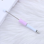 Beaded pen wholesale - diy creative cute beaded ballpoint pen - uv electroplated beaded pen - tri-color gradient beaded pen