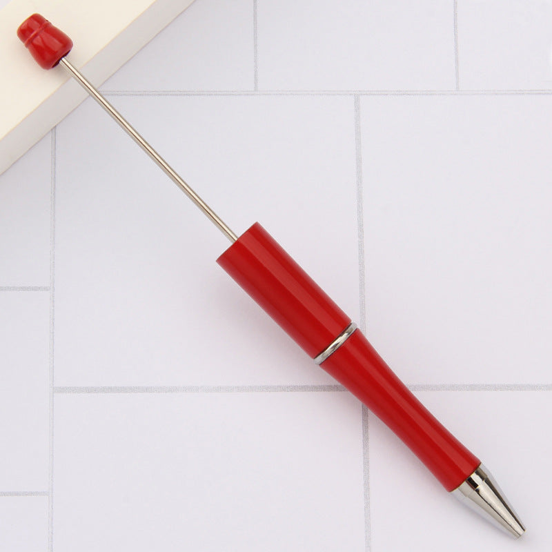 Beaded pen wholesale - diy creative cute beaded ballpoint pen - uv electroplated beaded pen - tri-color gradient beaded pen