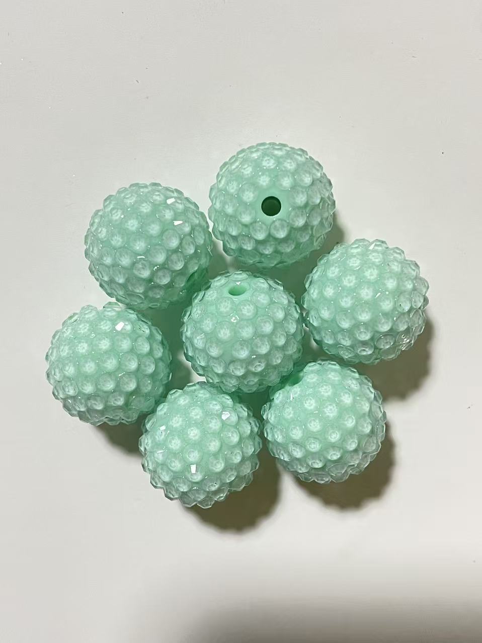 New 16mm 20mm resin rhinestone ball loose beads diy bracelet phone chain keychain necklace pendant beading accessories