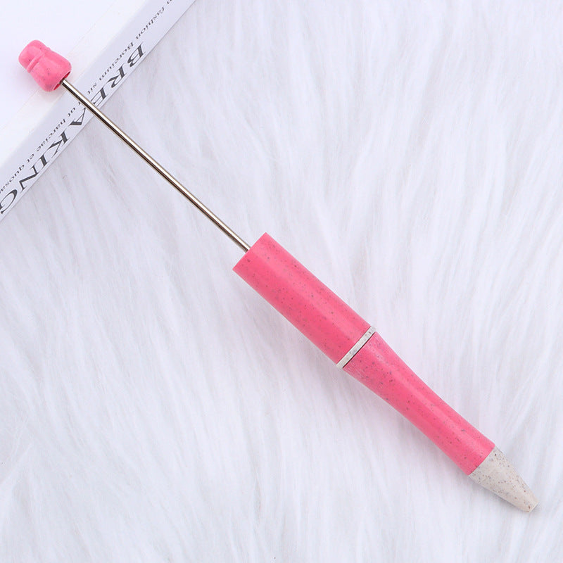 Beaded pen wholesale - diy creative cute beaded ballpoint pen - uv electroplated beaded pen - tri-color gradient beaded pen