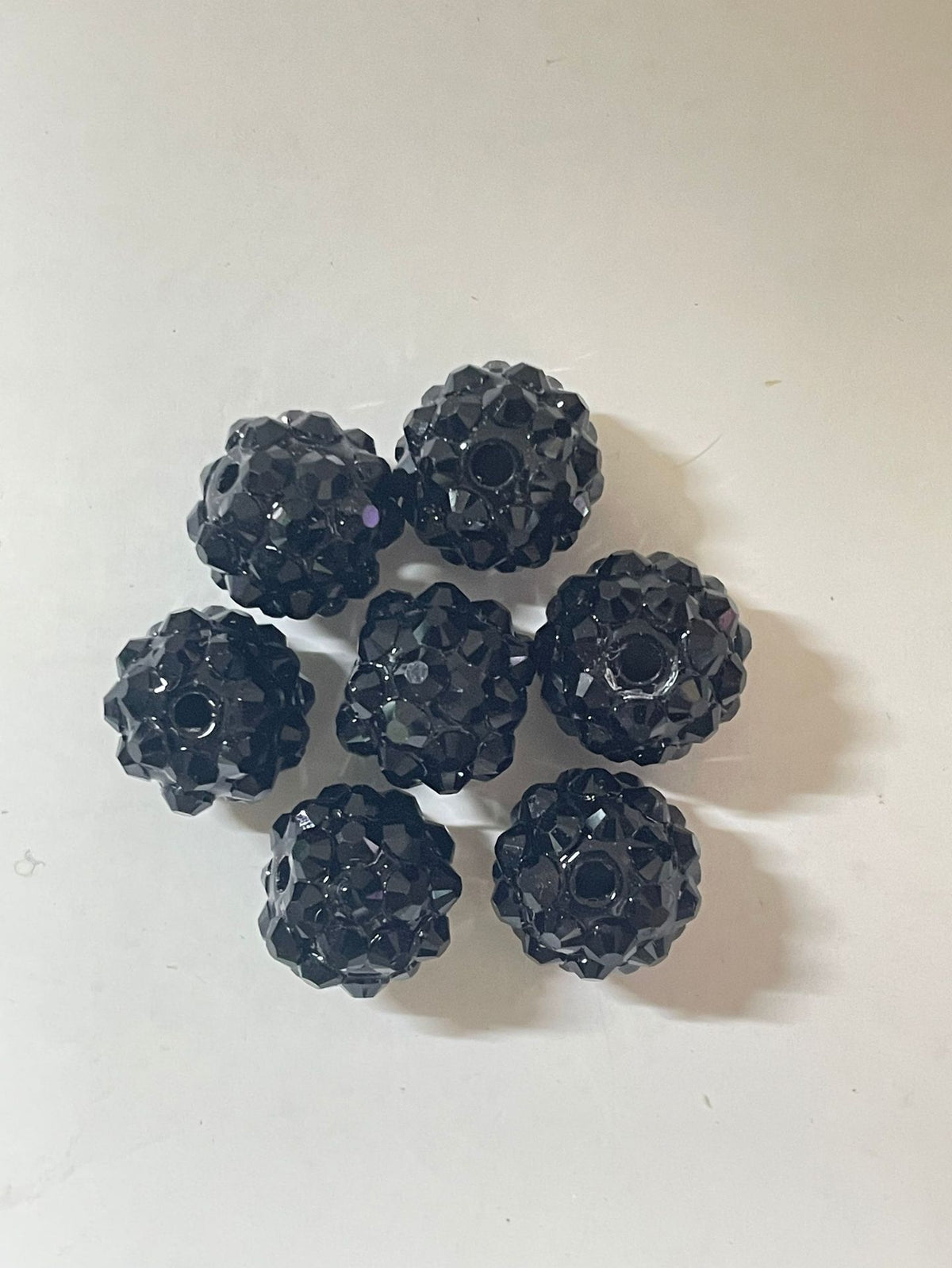 New 16mm 20mm resin rhinestone ball loose beads diy bracelet phone chain keychain necklace pendant beading accessories