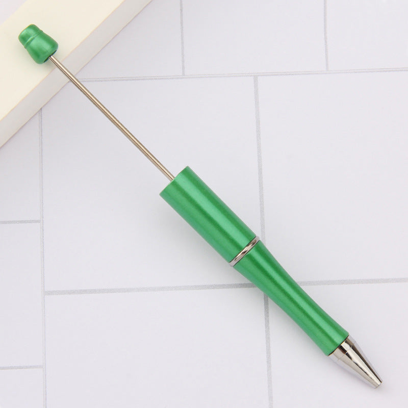 Beaded pen wholesale - diy creative cute beaded ballpoint pen - uv electroplated beaded pen - tri-color gradient beaded pen